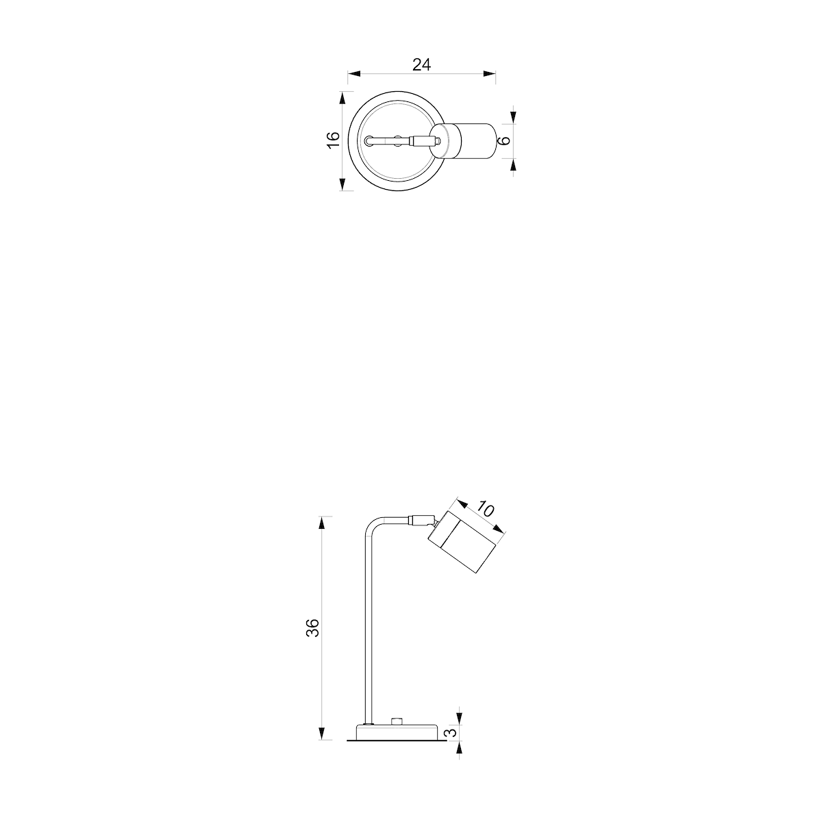 MiLagro Lampka nocna JOKER White Gold designerskie lampy LED