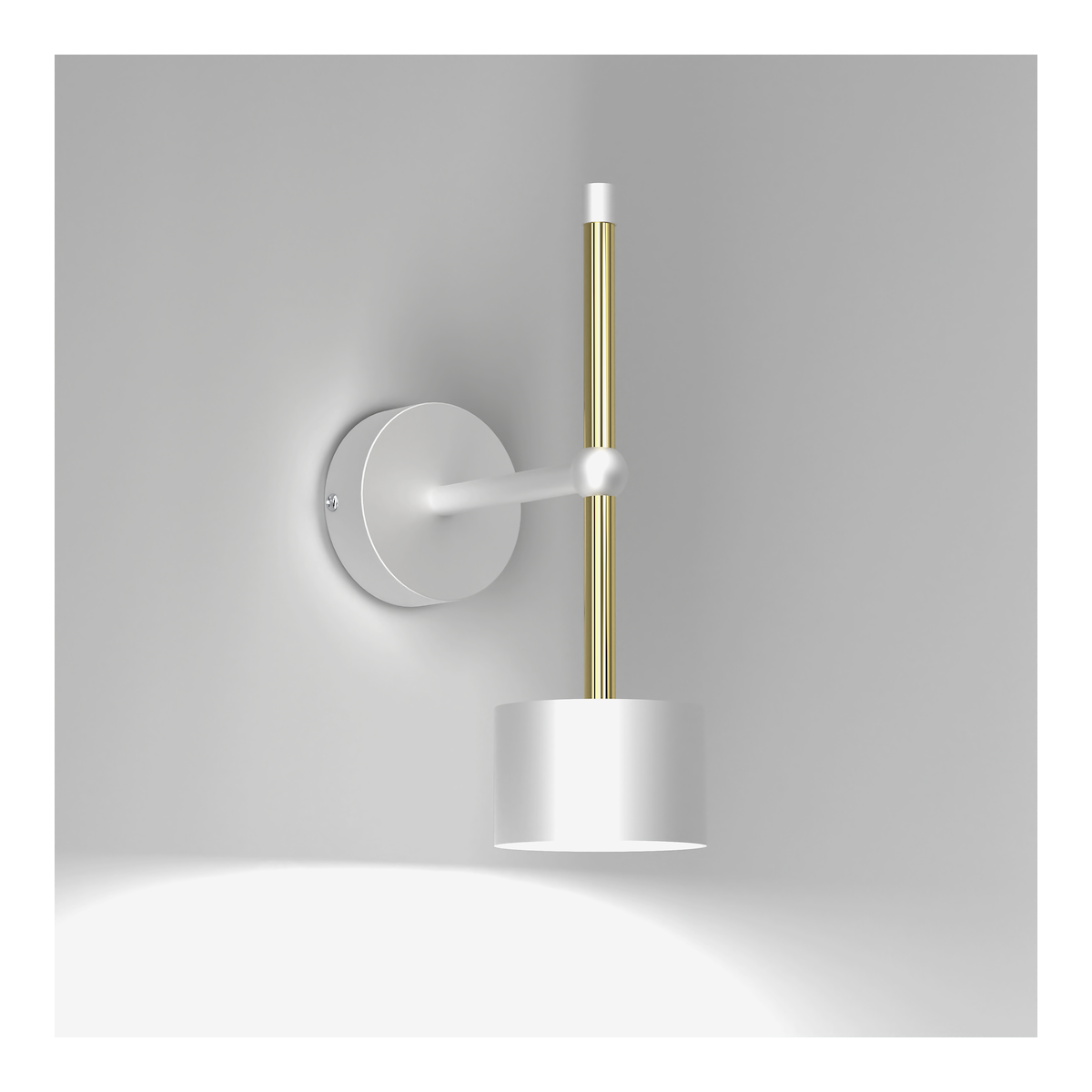 MiLagro Kinkiet Arena 1xGX53 Biały/Złoty MLP7753