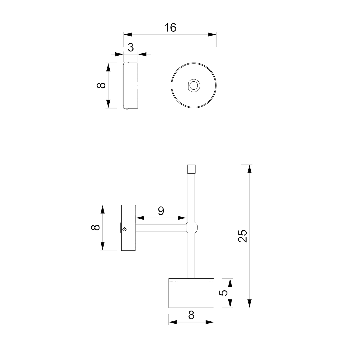 MiLagro Kinkiet Arena 1xGX53 Biały/Złoty MLP7753
