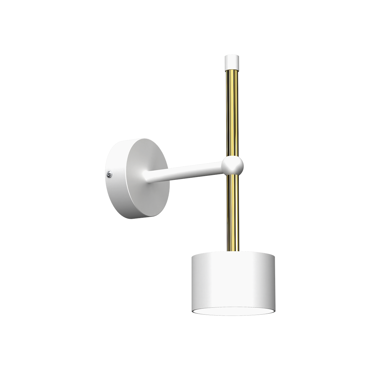 MiLagro Kinkiet Arena 1xGX53 Biały/Złoty MLP7753