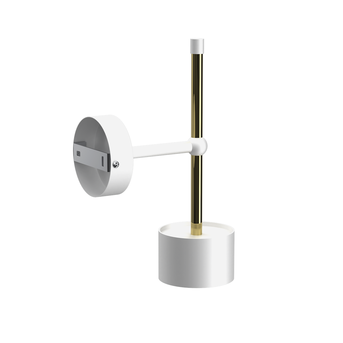 MiLagro Kinkiet Arena 1xGX53 Biały/Złoty MLP7753