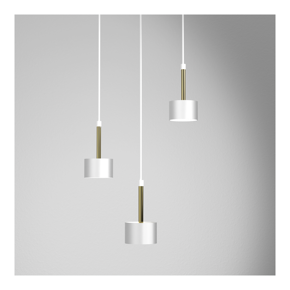 MiLagro Lampa wisząca ARENA 3xGX53 White Gold światło podkreślające c