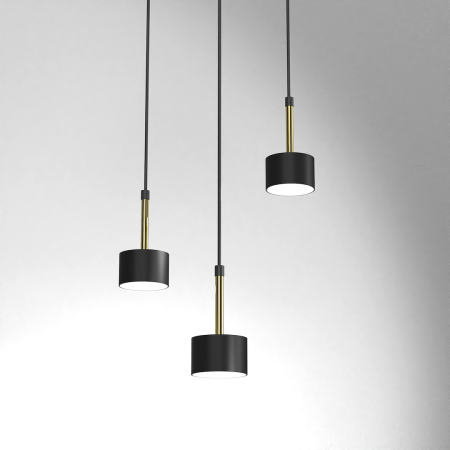 MiLagro Lampa wisząca ARENA Black Gold nowoczesne lampy do wnętrz