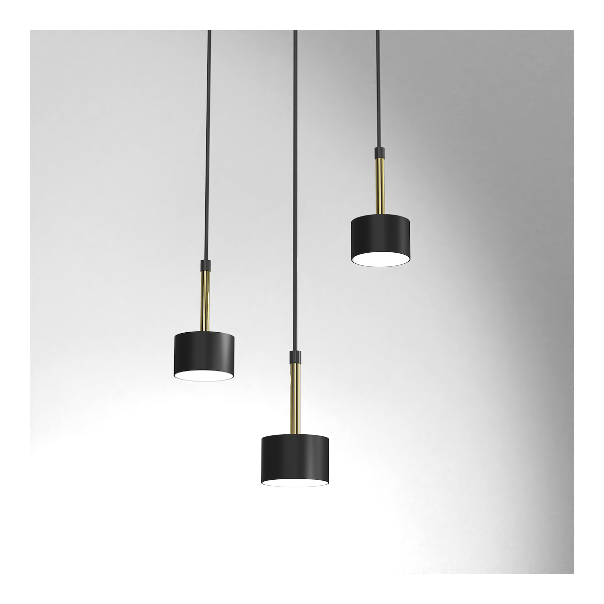 MiLagro Lampa wisząca ARENA Black Gold nowoczesne lampy do wnętrz