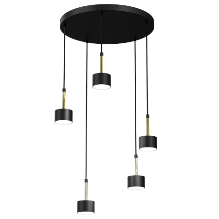 MiLagro Lampa wisząca ARENA 5xGX53 Black Gold designerskie lampy LED