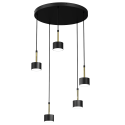 MiLagro Lampa wisząca ARENA 5xGX53 Black Gold designerskie lampy LED