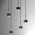 MiLagro Lampa wisząca ARENA 5xGX53 Black Gold designerskie lampy LED