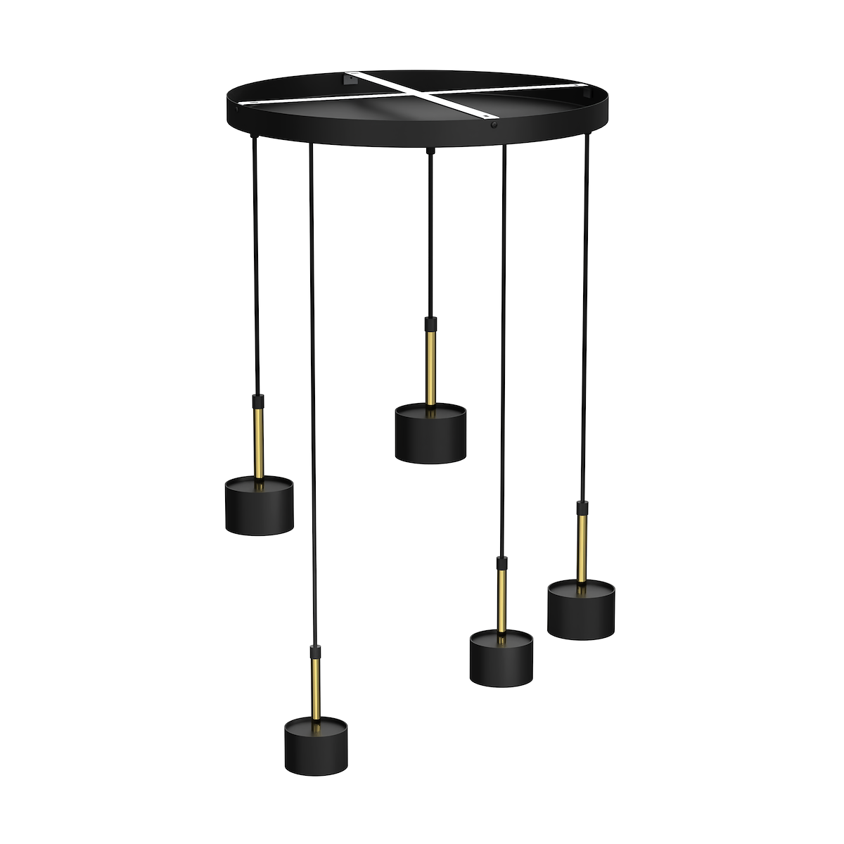MiLagro Lampa wisząca ARENA 5xGX53 Black Gold designerskie lampy LED