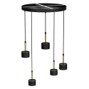 MiLagro Lampa wisząca ARENA 5xGX53 Black Gold designerskie lampy LED