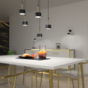 MiLagro Lampa wisząca ARENA 5xGX53 Black Gold designerskie lampy LED