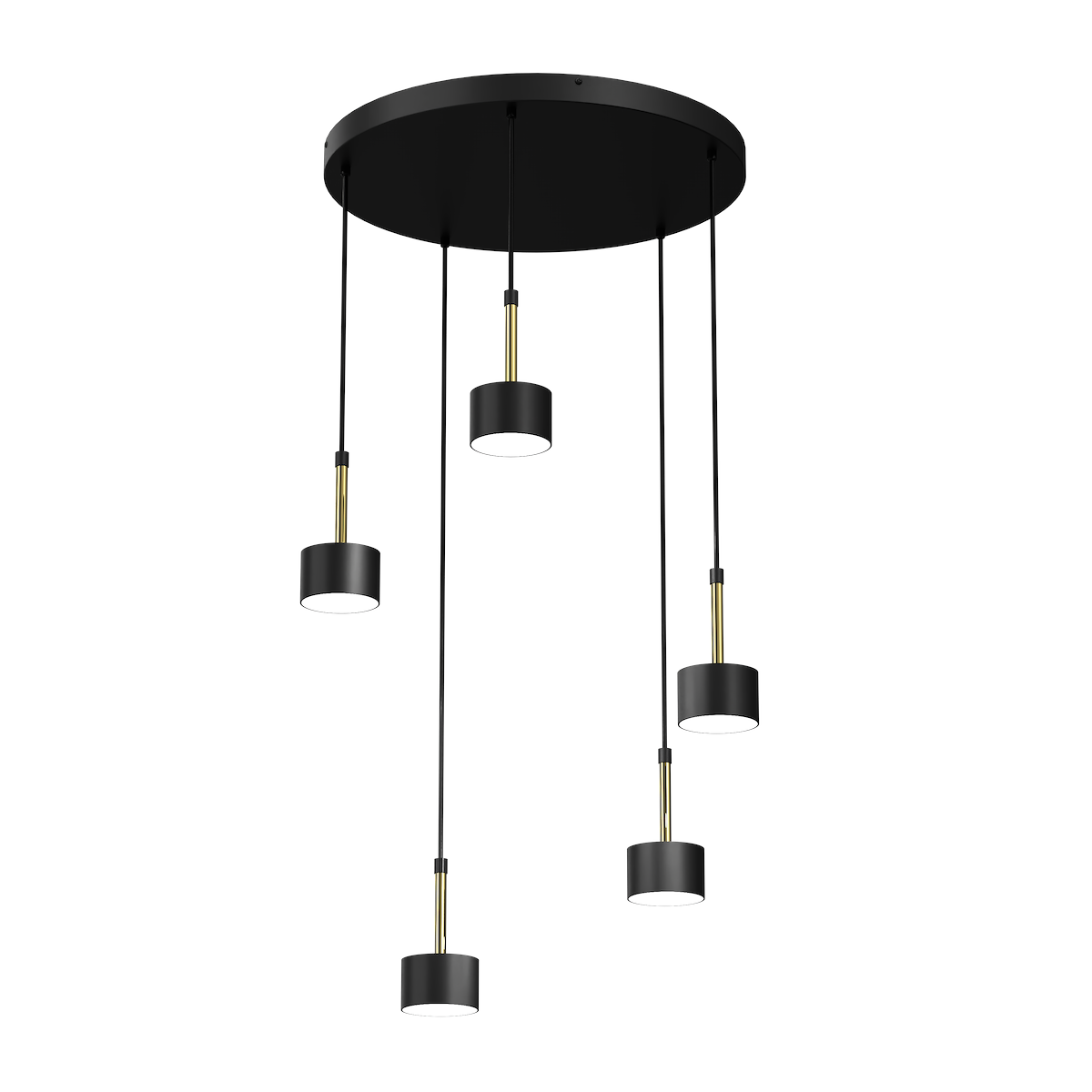 MiLagro Lampa wisząca ARENA 5xGX53 Black Gold designerskie lampy LED