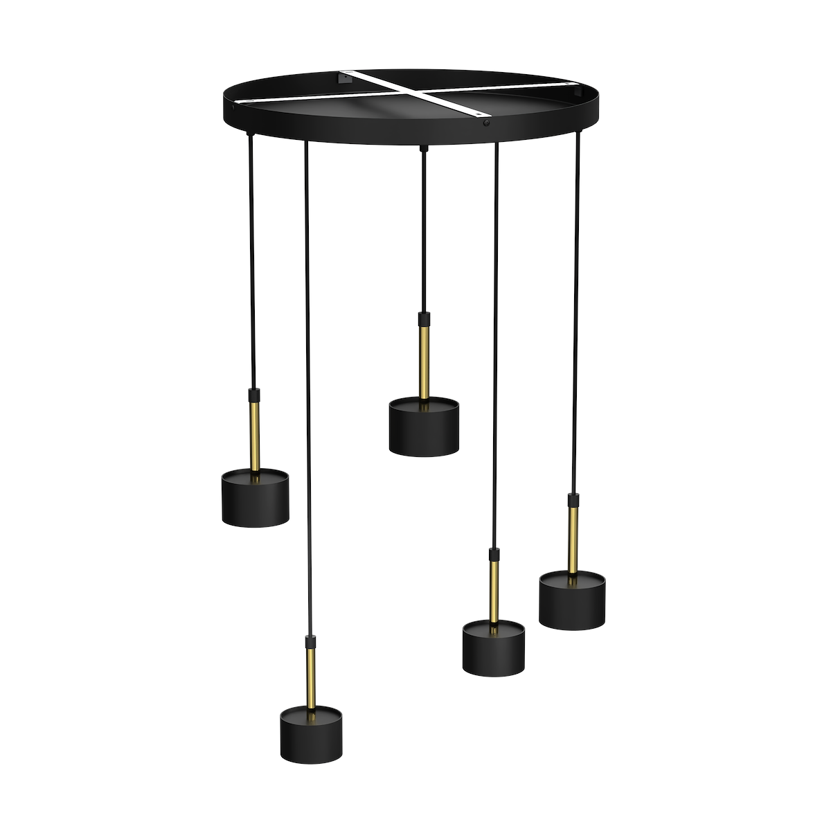MiLagro Lampa wisząca ARENA 5xGX53 Black Gold designerskie lampy LED