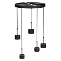 MiLagro Lampa wisząca ARENA 5xGX53 Black Gold designerskie lampy LED