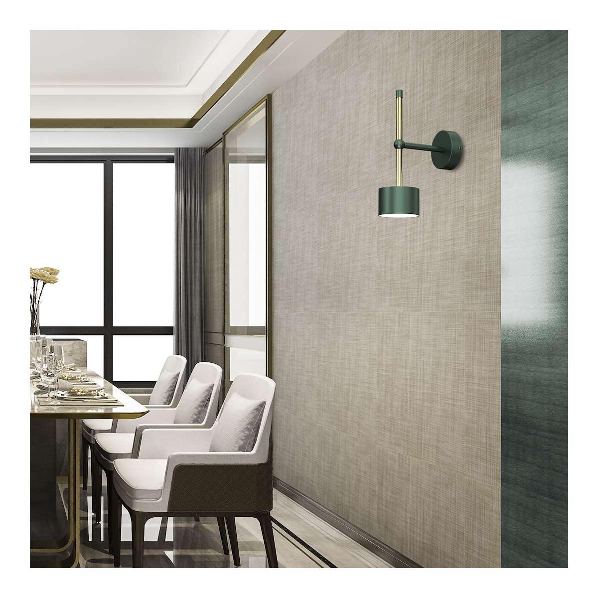 MiLagro Kinkiet ARENA GREEN/GOLD 1xGX53 MLP7765