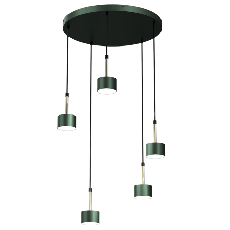 MiLagro Lampa wisząca ARENA 5xGX53 Green Gold wyjątkowe oświetlenie