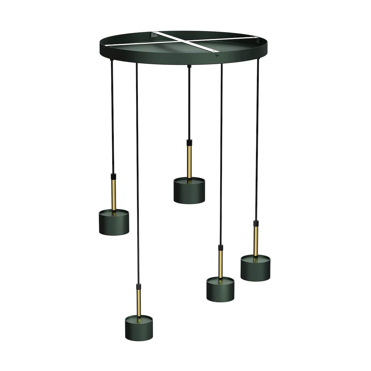 MiLagro Lampa wisząca ARENA GREEN/GOLD 5xGX53 MLP7769