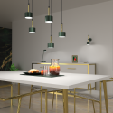 MiLagro Lampa wisząca ARENA 5xGX53 Green Gold wyjątkowe oświetlenie