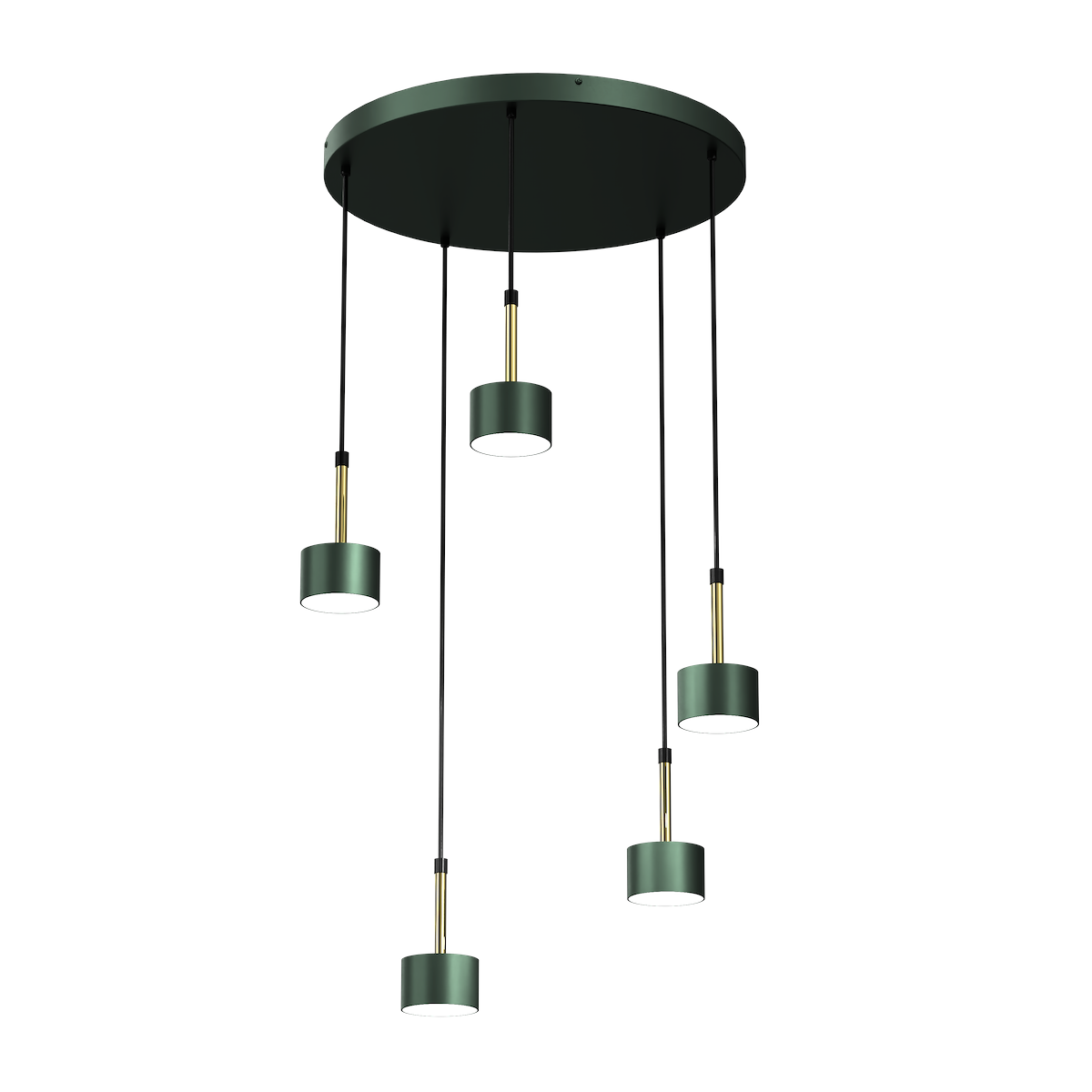 MiLagro Lampa wisząca ARENA 5xGX53 Green Gold wyjątkowe oświetlenie