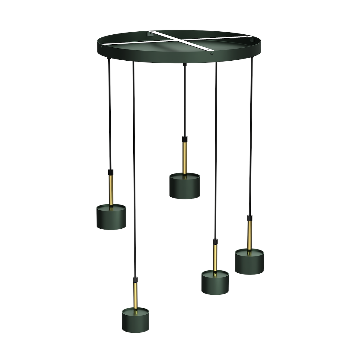 MiLagro Lampa wisząca ARENA 5xGX53 Green Gold wyjątkowe oświetlenie