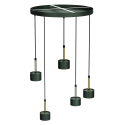 MiLagro Lampa wisząca ARENA GREEN/GOLD 5xGX53 MLP7769
