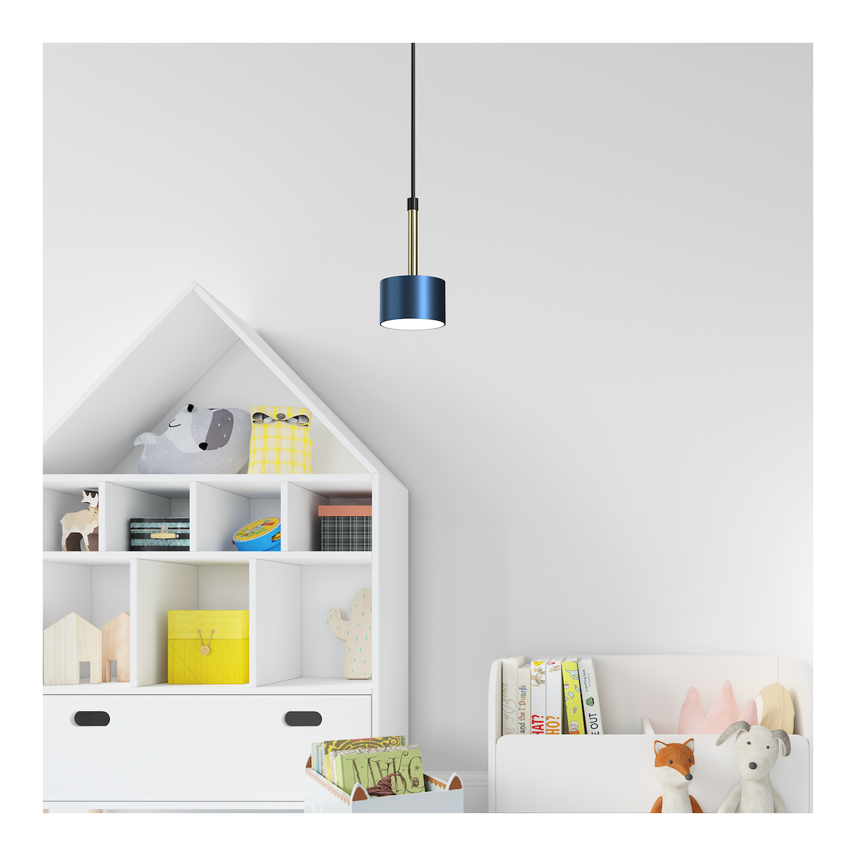 MiLagro Lampa wisząca ARENA BLUE/GOLD 1xGX53 MLP7772