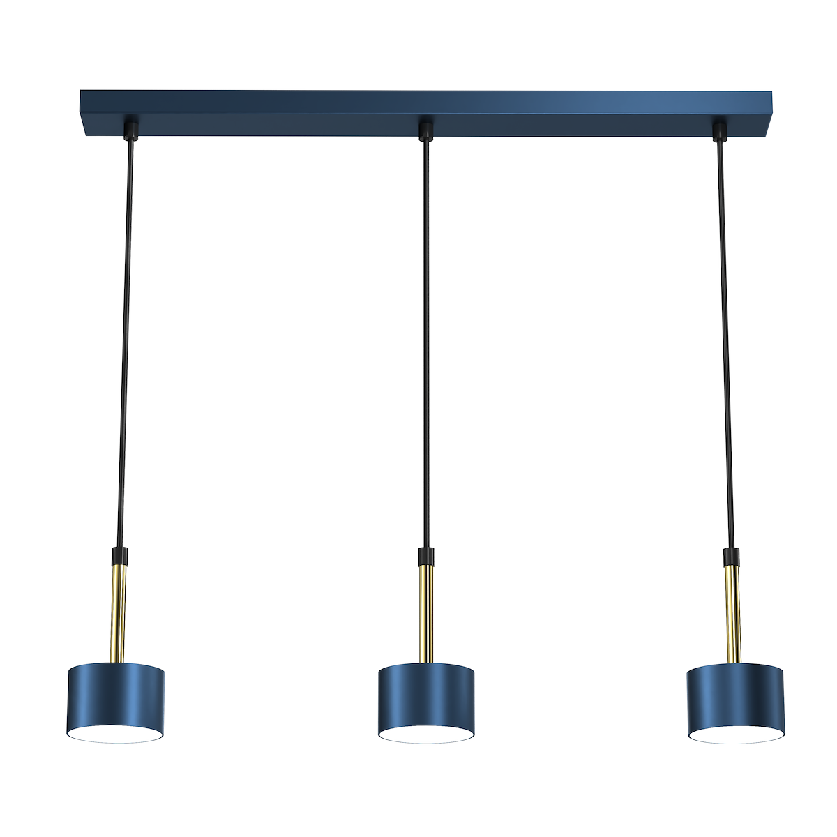 MiLagro Lampa wisząca ARENA BLUE/GOLD 3xGX53 MLP7773