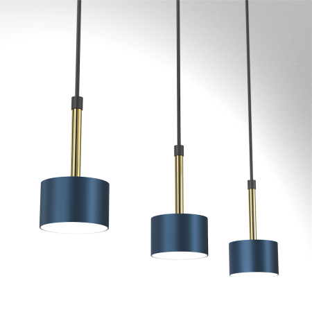 MiLagro Lampa wisząca ARENA BLUE/GOLD 3xGX53 MLP7773