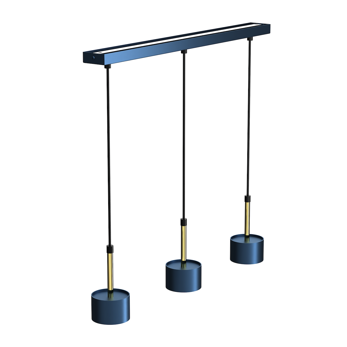 MiLagro Lampa wisząca ARENA BLUE/GOLD 3xGX53 MLP7773