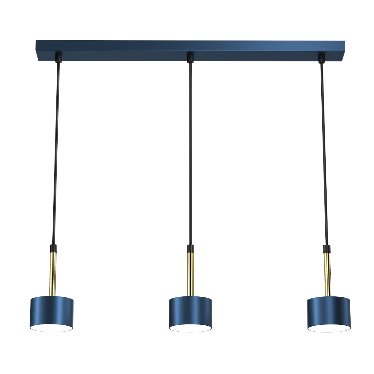 MiLagro Lampa wisząca ARENA BLUE/GOLD 3xGX53 MLP7773