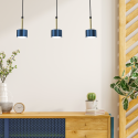 MiLagro Lampa wisząca ARENA Blue Gold 3xGX53 unikalne oświetlenie