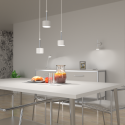 MiLagro Lampa wisząca ARENA White Silver designerskie oświetlenie