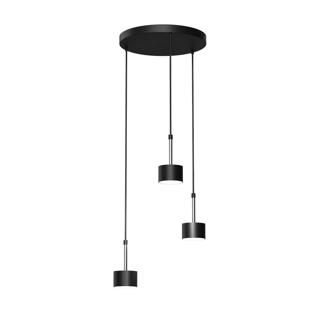 MiLagro Lampa wisząca ARENA BLACK/SILVER 3xGX53 MLP7786