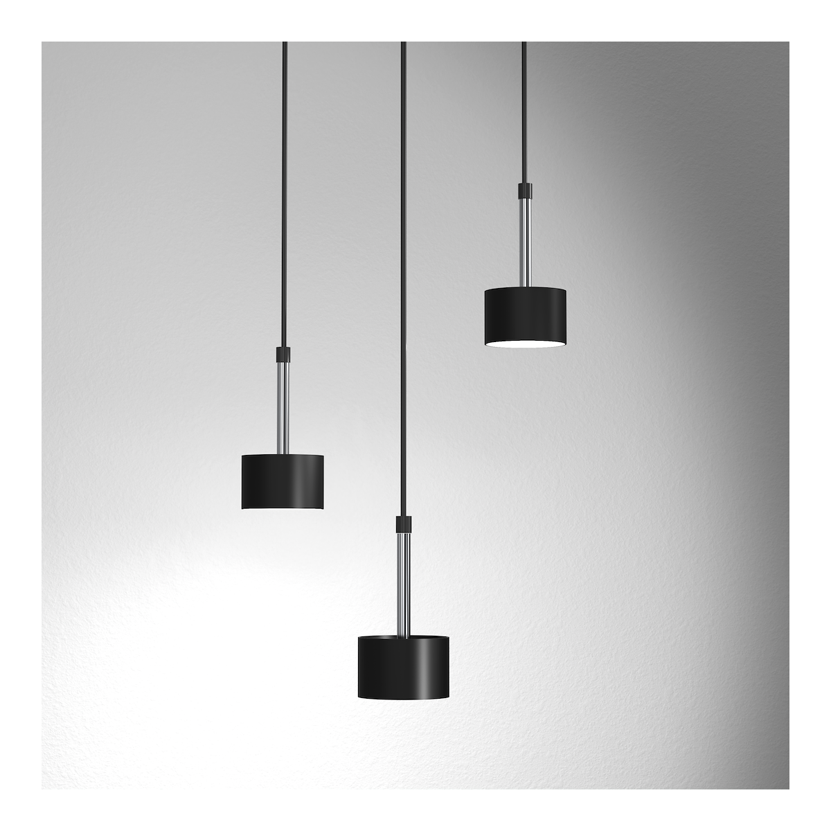 MiLagro Lampa wisząca ARENA BLACK/SILVER 3xGX53 MLP7786