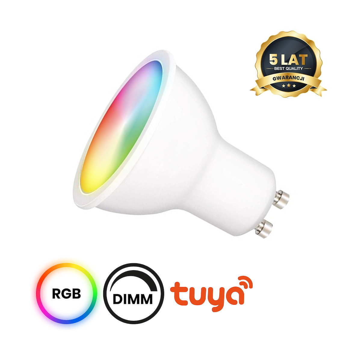 MiLagro Żarówka Smart GU10 RGB WiFi designerskie oświetlenie
