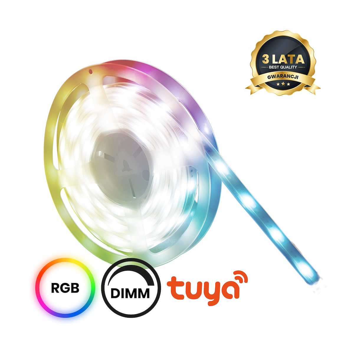 MiLagro Zestaw LED RGB WiFi 3m Smart Tuya ekskluzywne oświetlenie