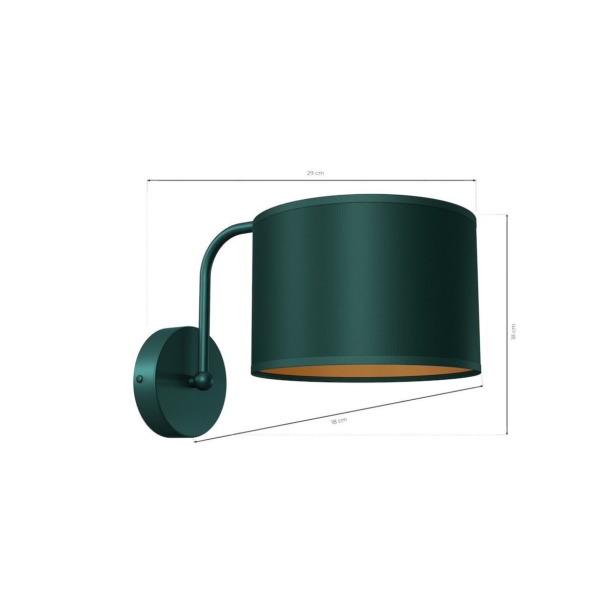 MiLagro Kinkiet VERDE GREEN 1xE27 MLP7872