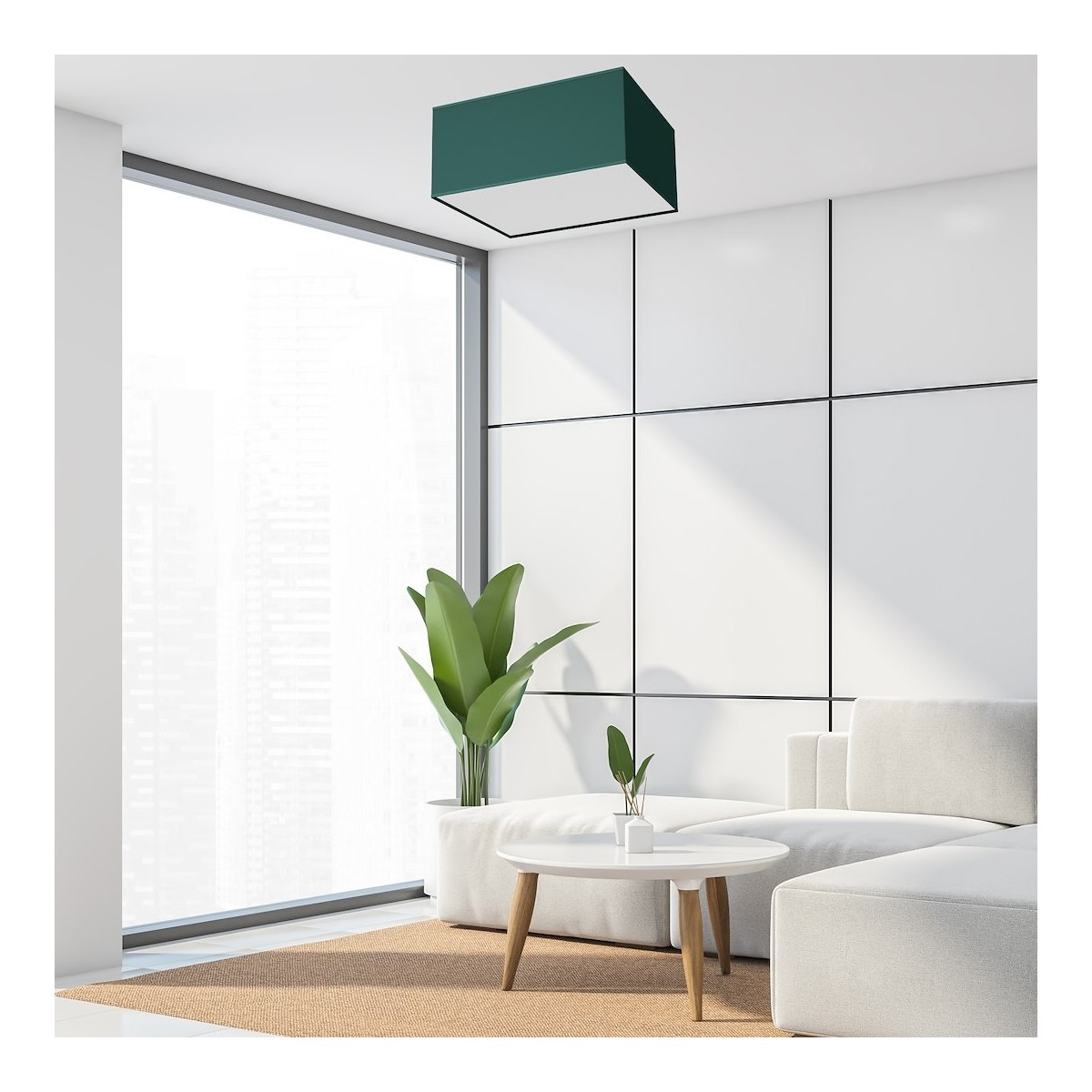 MiLagro Lampa sufitowa VERDE GREEN kwadrat 2xE27 MLP7874