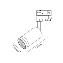 MiLagro Track Spot Pipe Ring Czarny 3-obwodowy wyjątkowa iluminacja