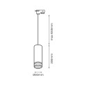 MiLagro Pipe Ring Track Pendant Light Black niepowtarzalne oświetleni