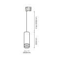 MiLagro Oprawa Pipe Ring Track Zwis Biały 1xGU10 3-obwodowy ML7674