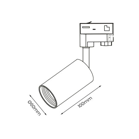 MiLagro Track Spot Pipe Biały 3-obwodowy designerskie lampy LED