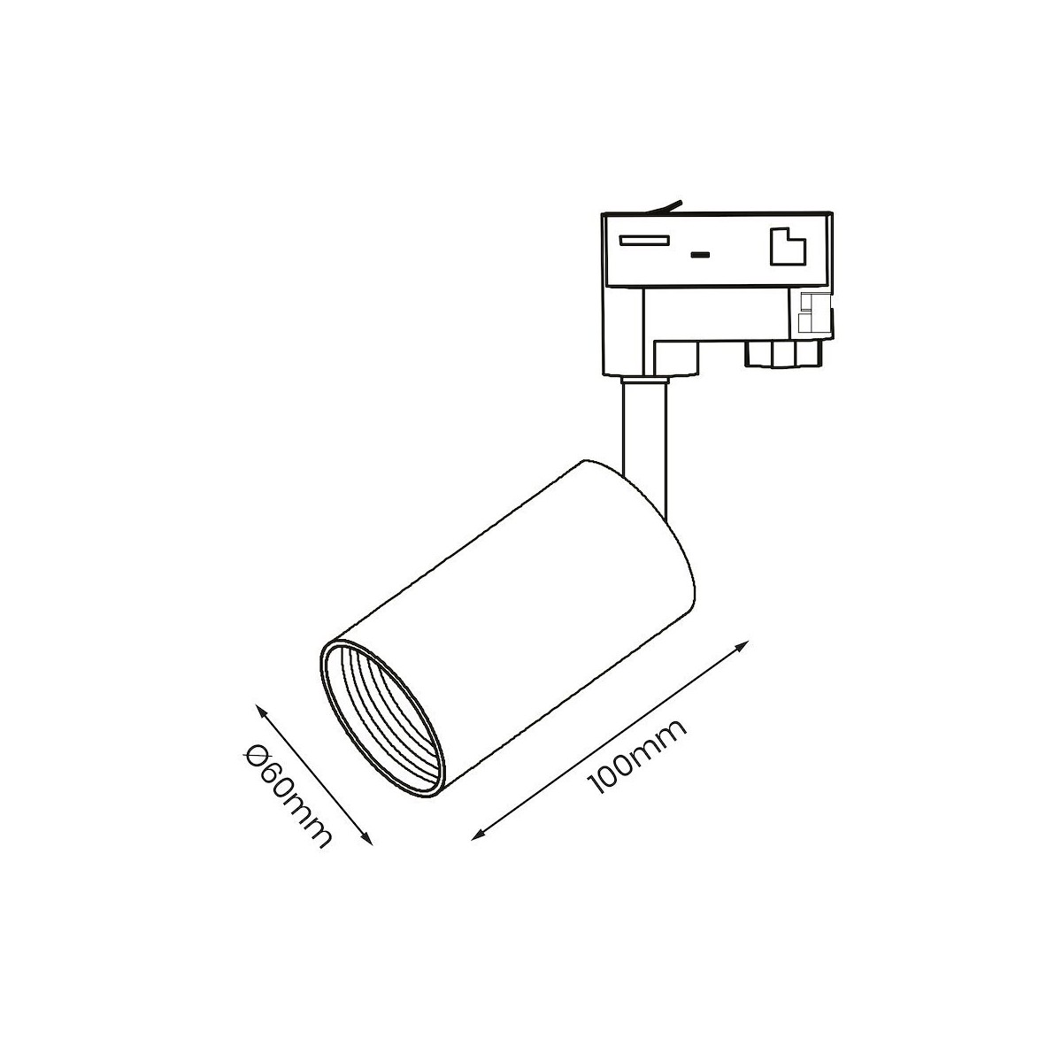 MiLagro Track Spot Pipe Biały 3-obwodowy designerskie lampy LED