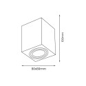 MiLagro Bima Ring Square Black GU10 wyjątkowy element aranżacji