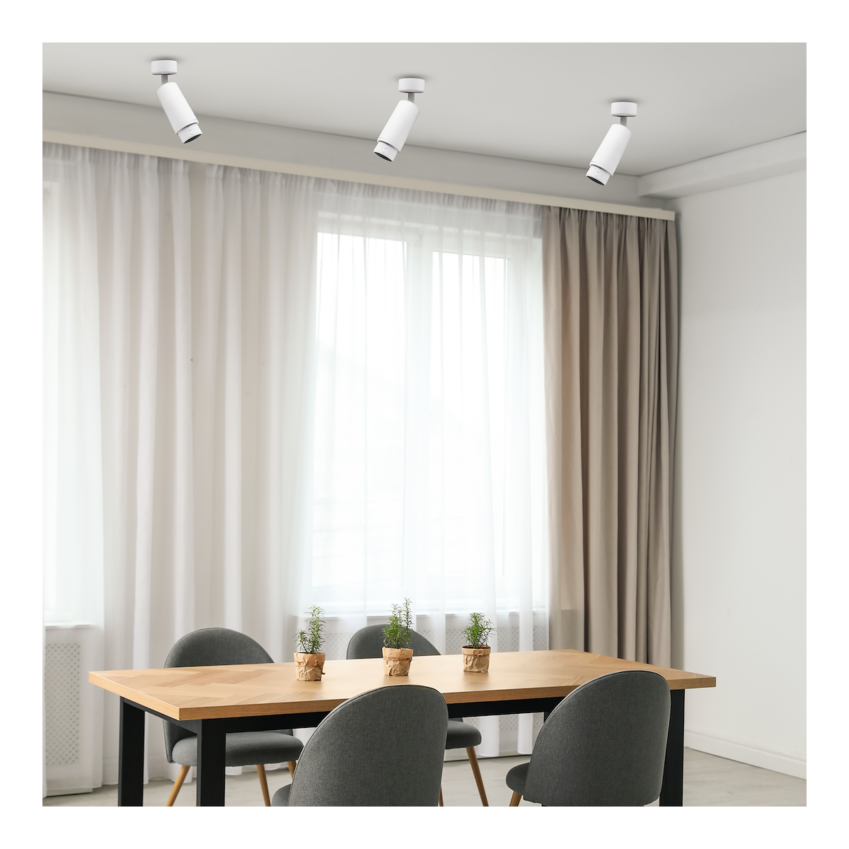 MiLagro Oprawa Mica Spot Zoom Biały 1xGU10 ML7372