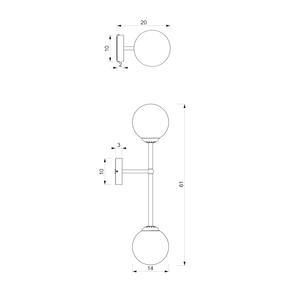 MiLagro Kinkiet POP 2xE14 MLP7843