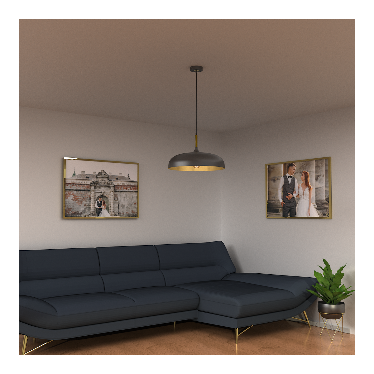 MiLagro LINCOLN BLACK GOLD 45cm wyjątkowa iluminacja