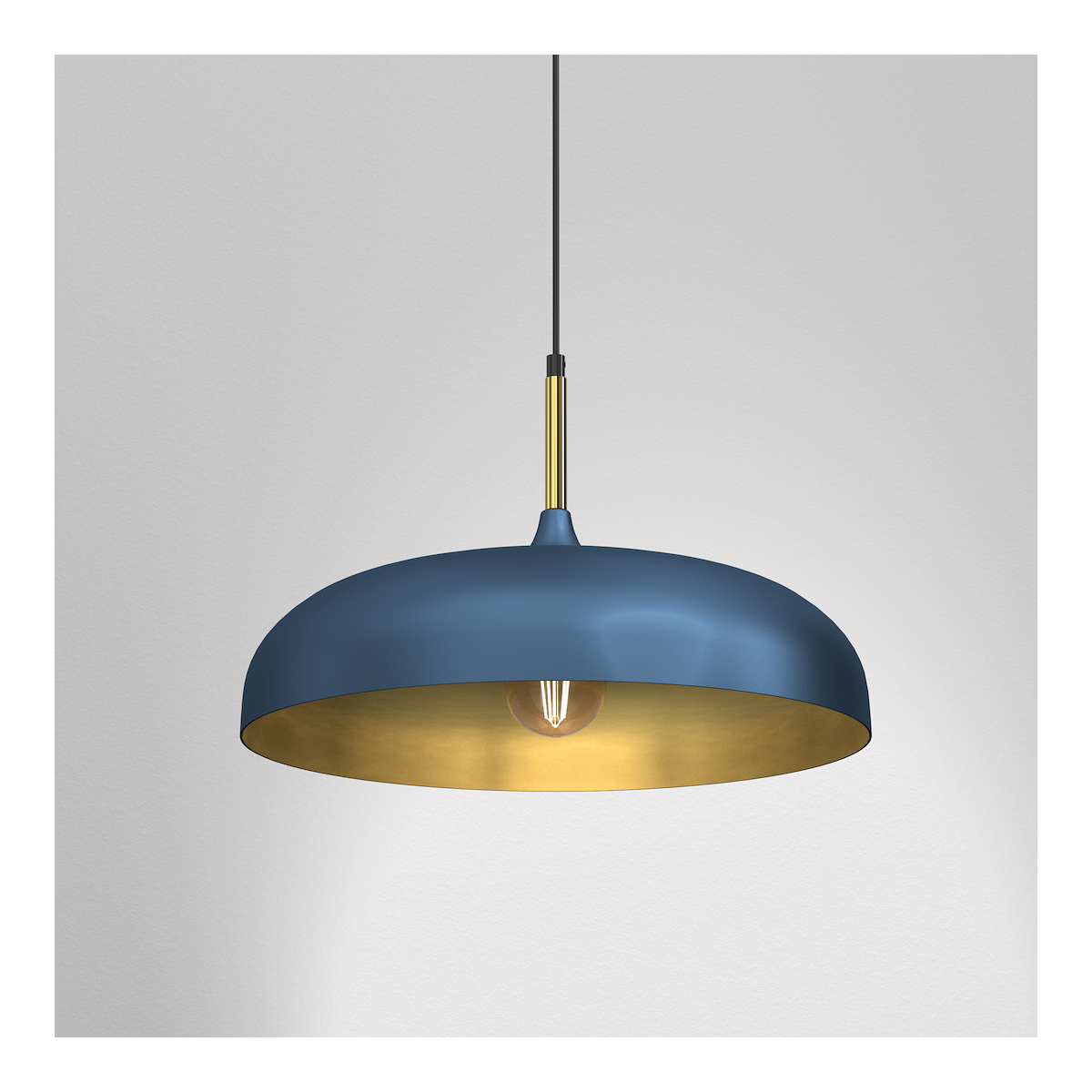 MiLagro Lampa wisząca LINCOLN BLUE/GOLD 1xE27 45cm MLP7901