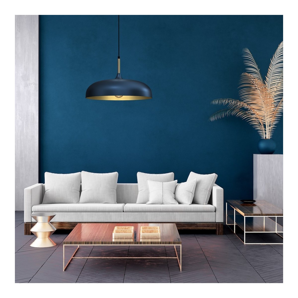 MiLagro LINCOLN BLUE GOLD 45cm światło podkreślające charakter wnętrz