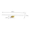 MiLagro Shine LED Biały Złoty 60cm dekoracyjne oświetlenie