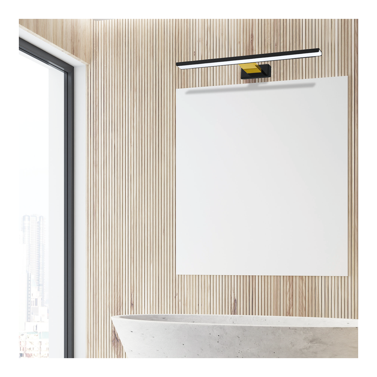 MiLagro Kinkiet SHINE BLACK/GOLD 60cm 13,8W LED ML7885